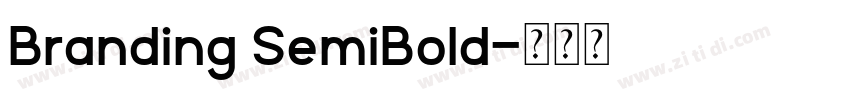 Branding SemiBold字体转换